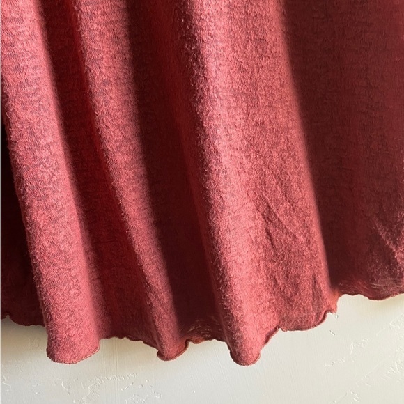 Melrose and Market - Textured Maroon Drop shoulder Top - Picture 6 of 9